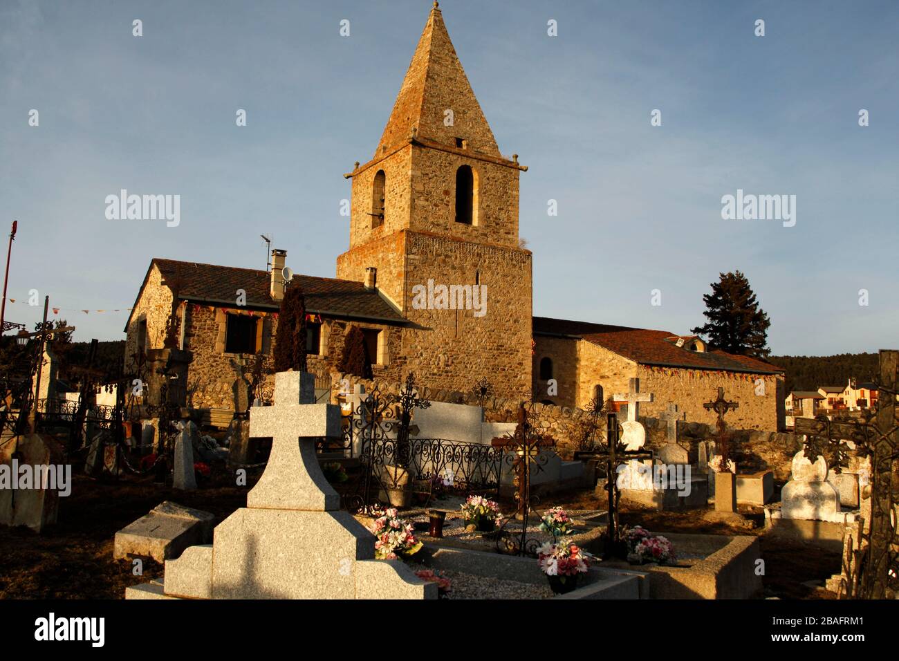 SANTA EULALIA CHIESA, BOLQUERE, Francia Foto Stock