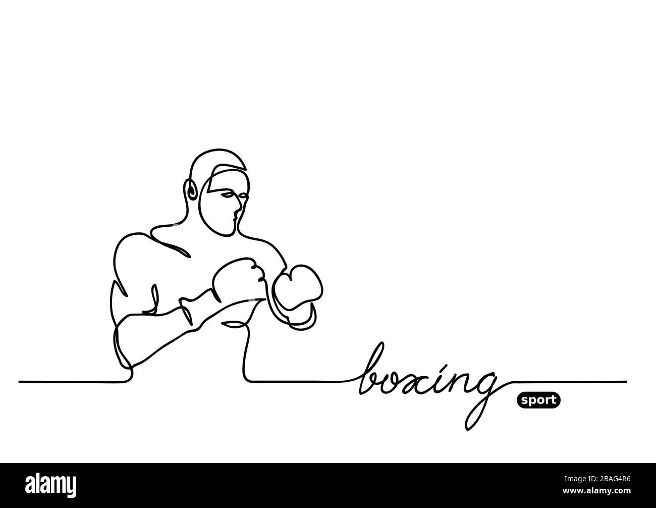 Schizzo vettoriale Boxer Illustrazione Vettoriale