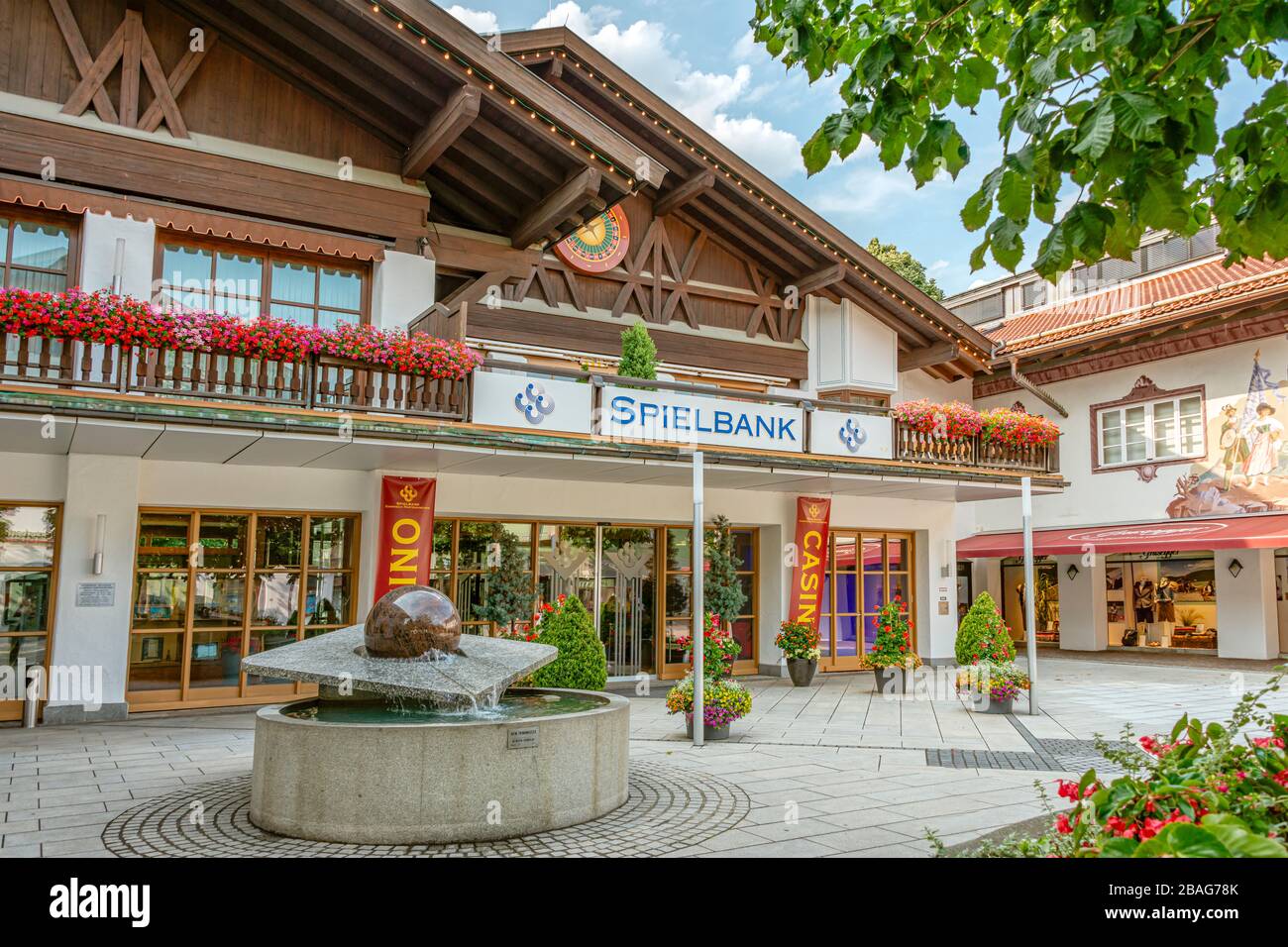 Casinò di Garmisch Partenkirchen nel centro della città di Garmisch Partenkirchen, Bavria, Germania Foto Stock