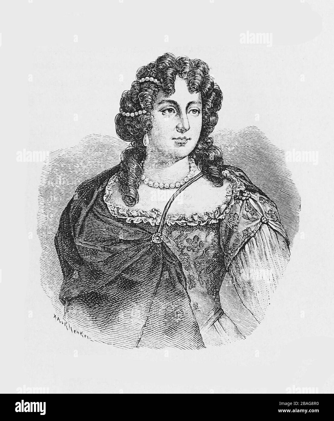 Ritratto della marchesa di Françoise-Athénaïs de Montespan, amministratore capo di Luigi XIV, re di Francia Foto Stock