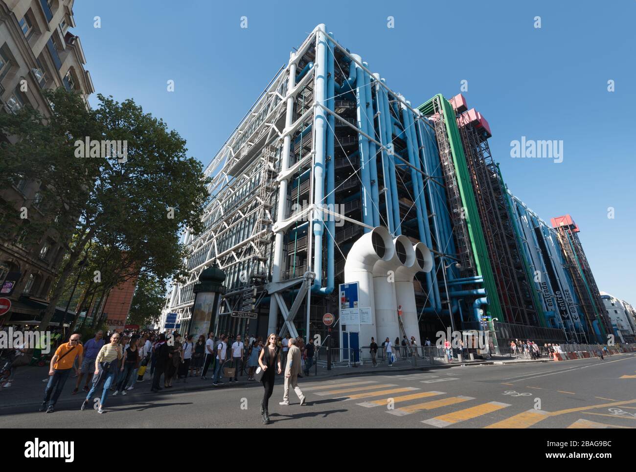 Centre Pompidou a Parigi, Rue du Renard Foto Stock