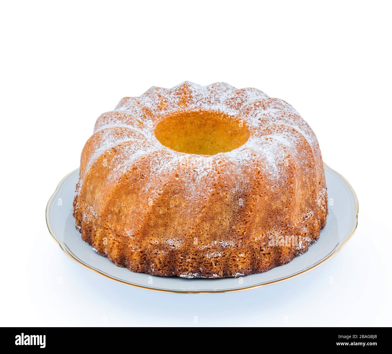 Ein Marmorkuchen als Nachspeise. Koestliche Suessgkeiten haben meistens auch viele Kalorien. Foto Stock