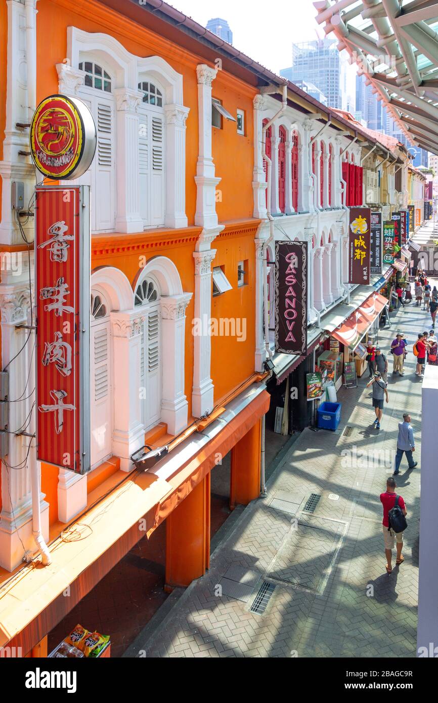 Ristoranti Cinesi, Pagoda Street, Chinatown, Repubblica di Singapore Foto Stock