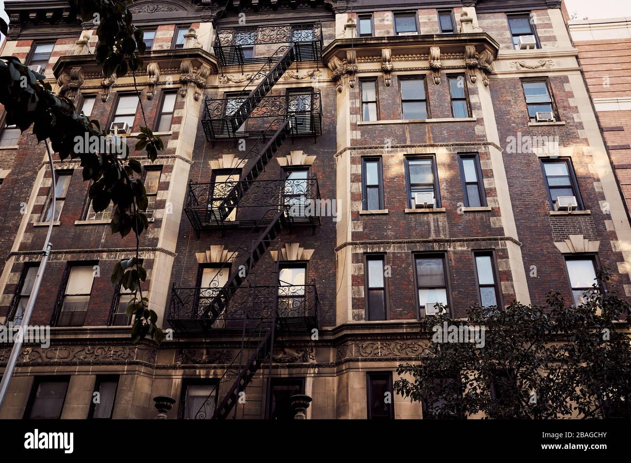 Fuori fuoco fuga a New York Foto Stock