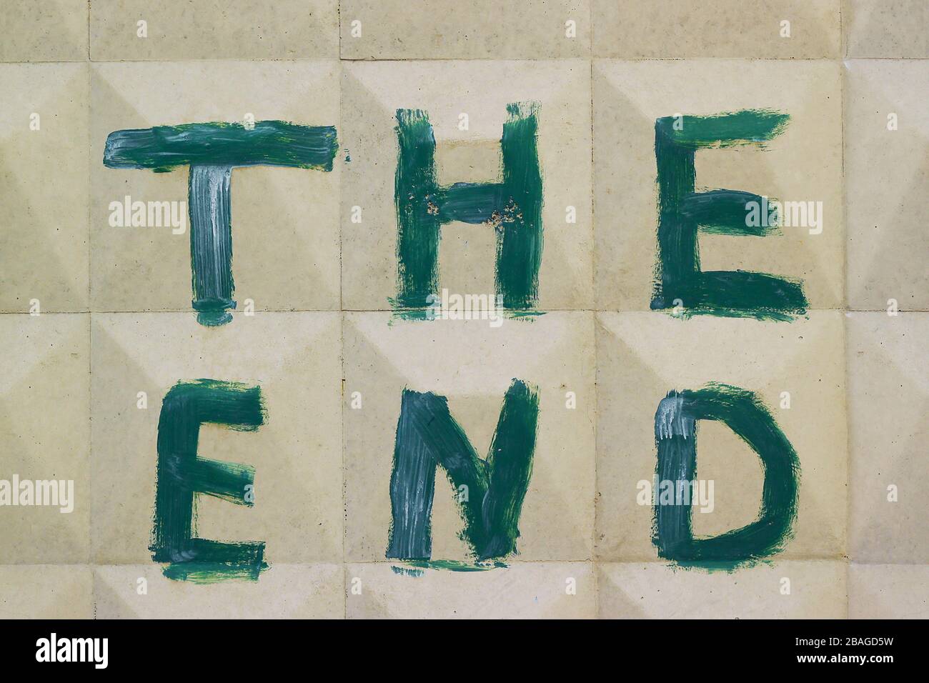 Iscrizione "The End" Foto Stock