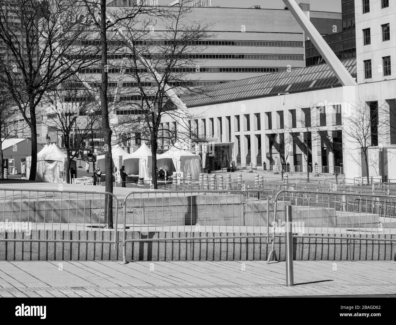 Montreal, quebec, Canada. 27 marzo 2020. Centro di test per i casi sospetti di pandemia corona covid19 nella città di Montreal. Foto Stock