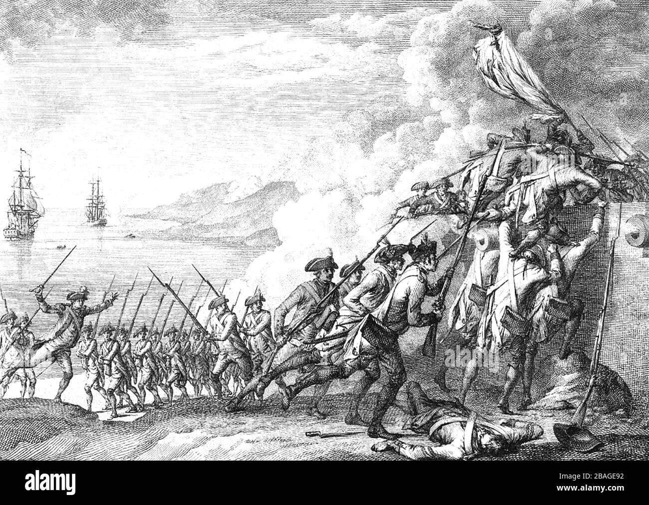 SANTO DOMINGO nel 1802 Napoleone invia un esercito francese per riportare San Domingo sotto controllo dopo le rivolte degli schiavi Foto Stock