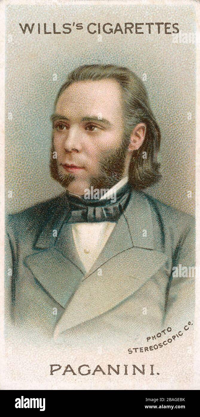 NICCOLO PAGANINI (1782-1840) violinista italiano Foto Stock