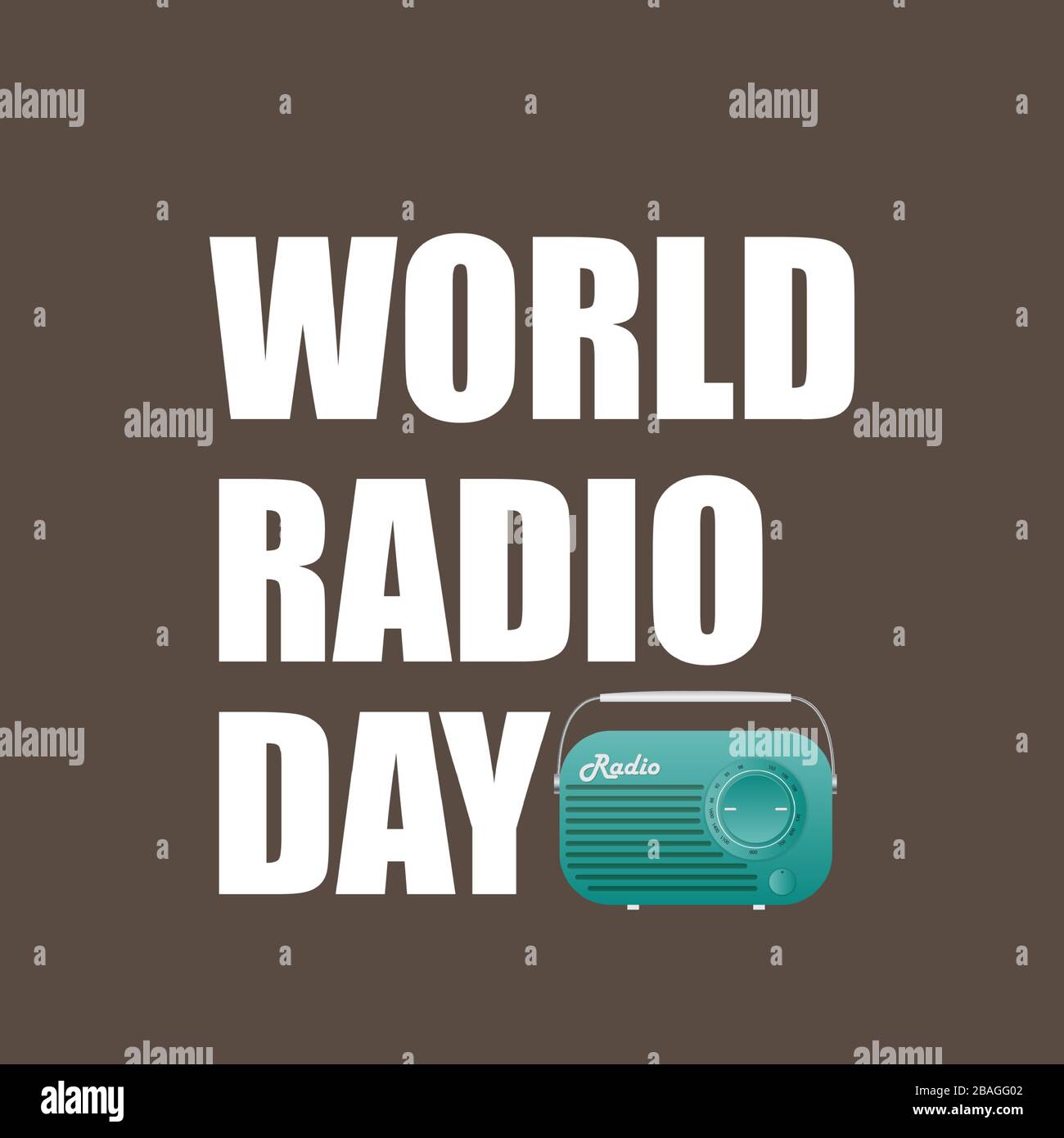 World radio Day background Vector Illustrazione Illustrazione Vettoriale