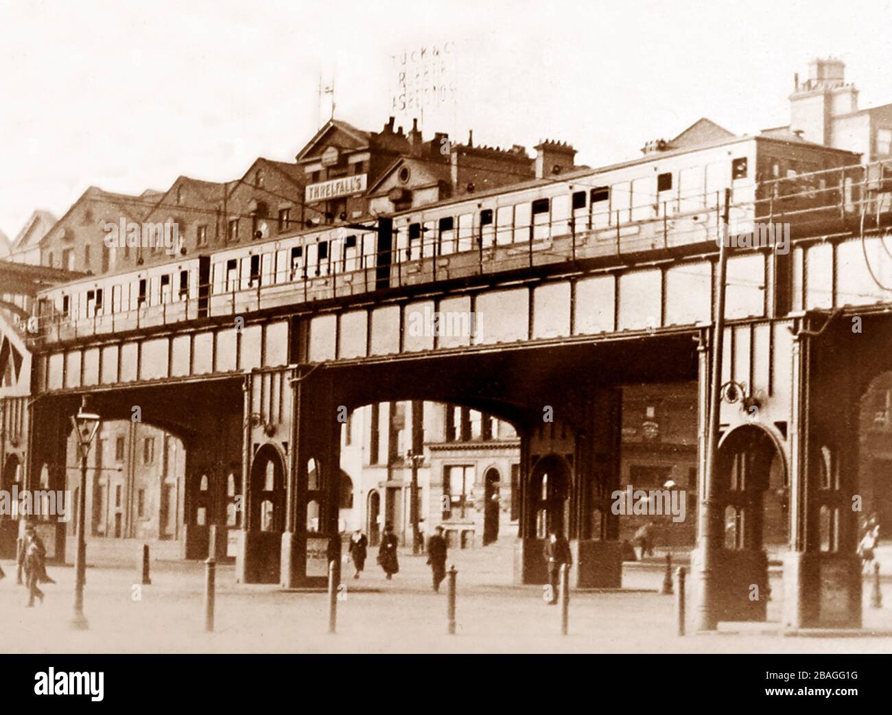 Liverpool Overhead Railway, inizio del 1900 Foto Stock