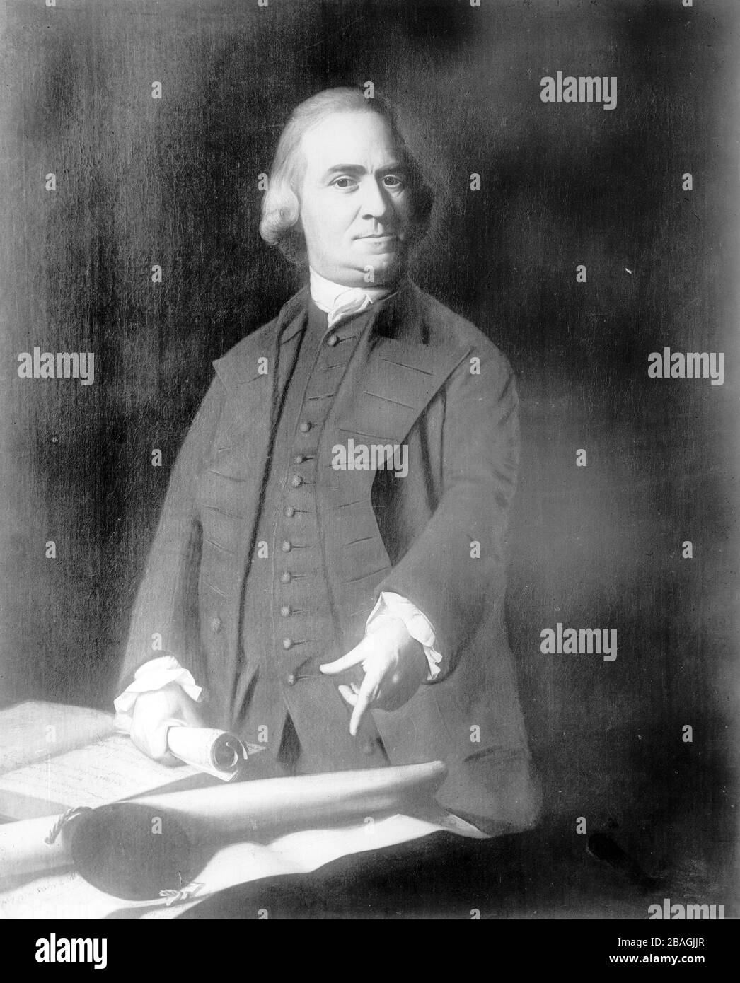 Samuel Adams (1722 – 1803) statista americano, filosofo politico, e uno dei Padri fondatori degli Stati Uniti. Foto Stock