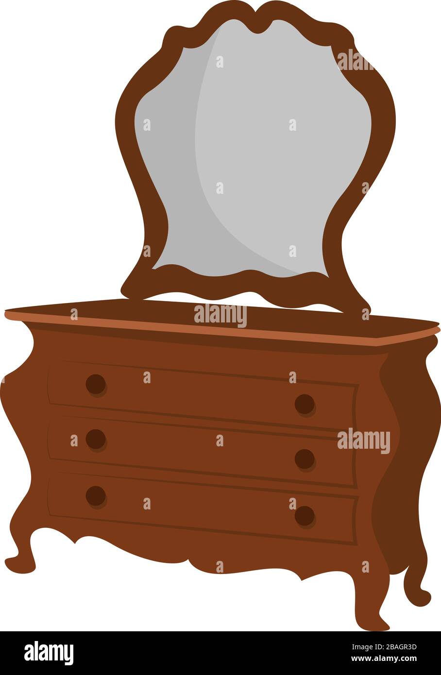 Cassetti a cassettiera, illustrazione, vettore su sfondo bianco Illustrazione Vettoriale