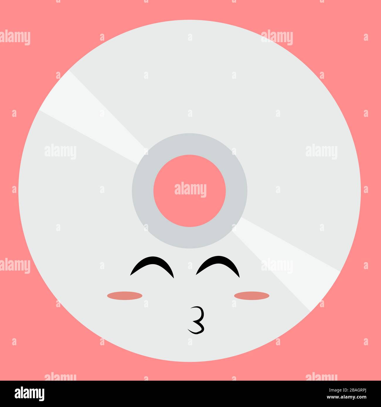 Disco carino, illustrazione, vettore su sfondo bianco Illustrazione Vettoriale