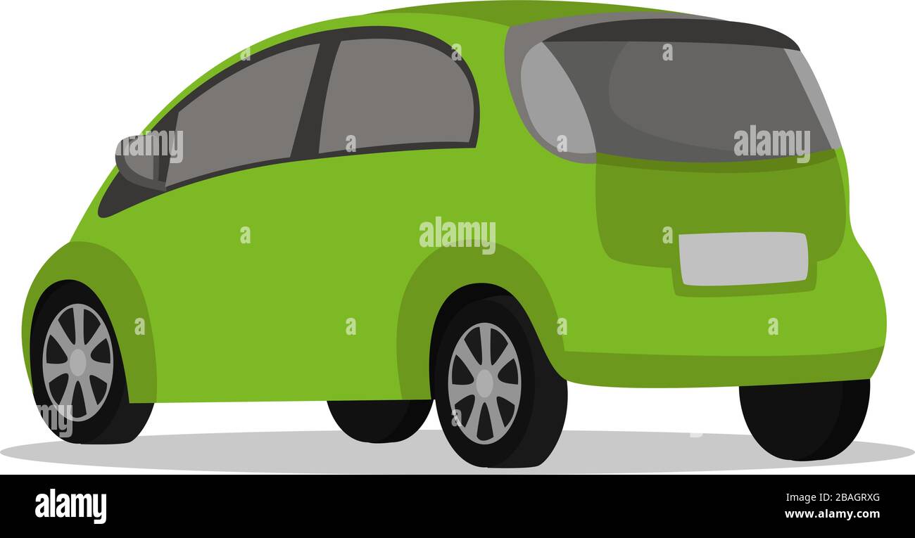 Auto verde, illustrazione, vettore su sfondo bianco Illustrazione Vettoriale