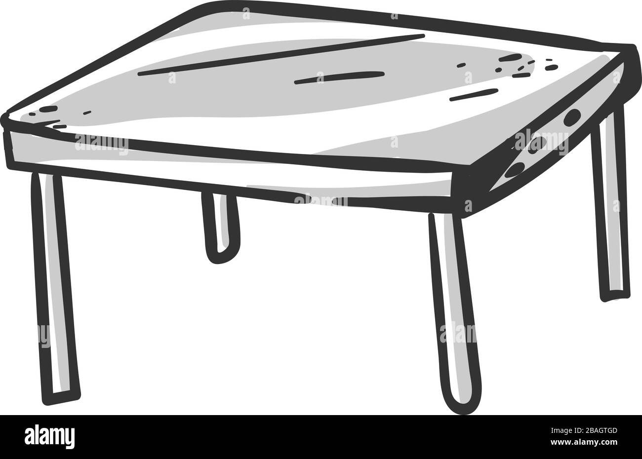 Tabella grigia, illustrazione, vettore su sfondo bianco Illustrazione Vettoriale