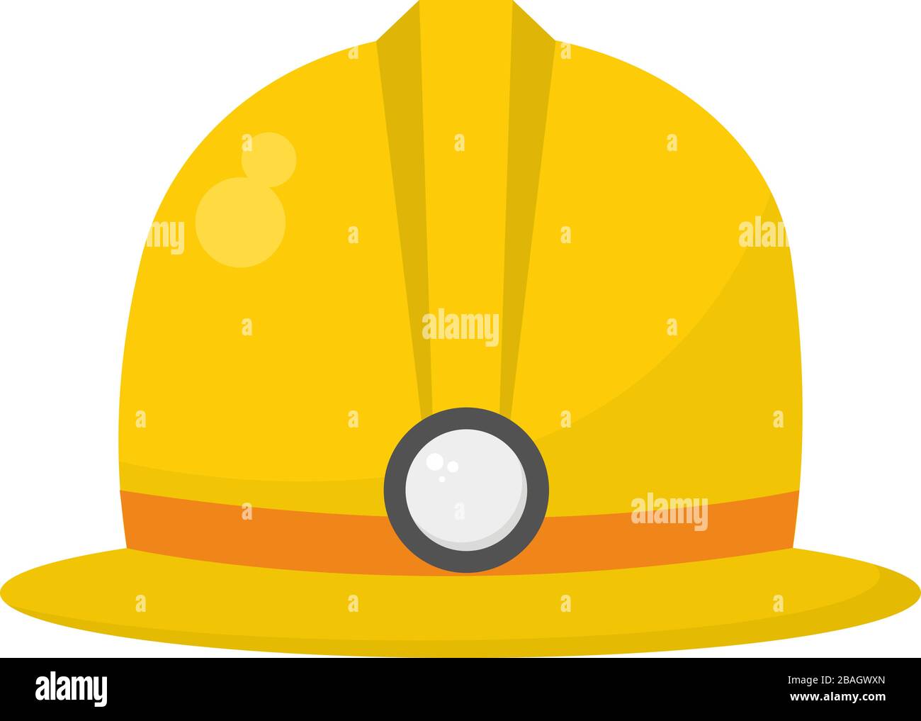 Elmetto minatore, illustrazione, vettore su sfondo bianco Illustrazione Vettoriale