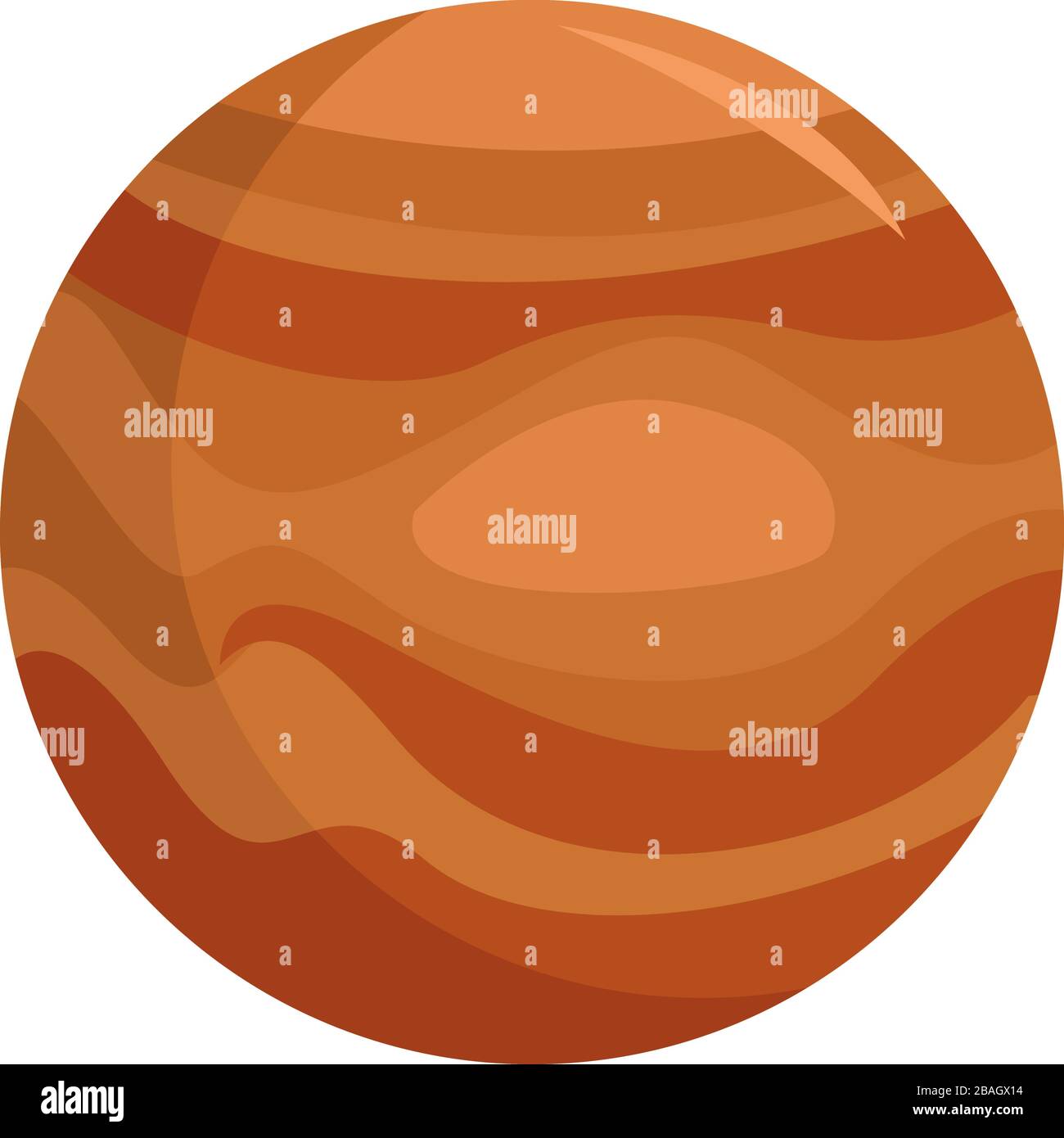 Pianeta Giove nello spazio, illustrazione, vettore su sfondo bianco Illustrazione Vettoriale