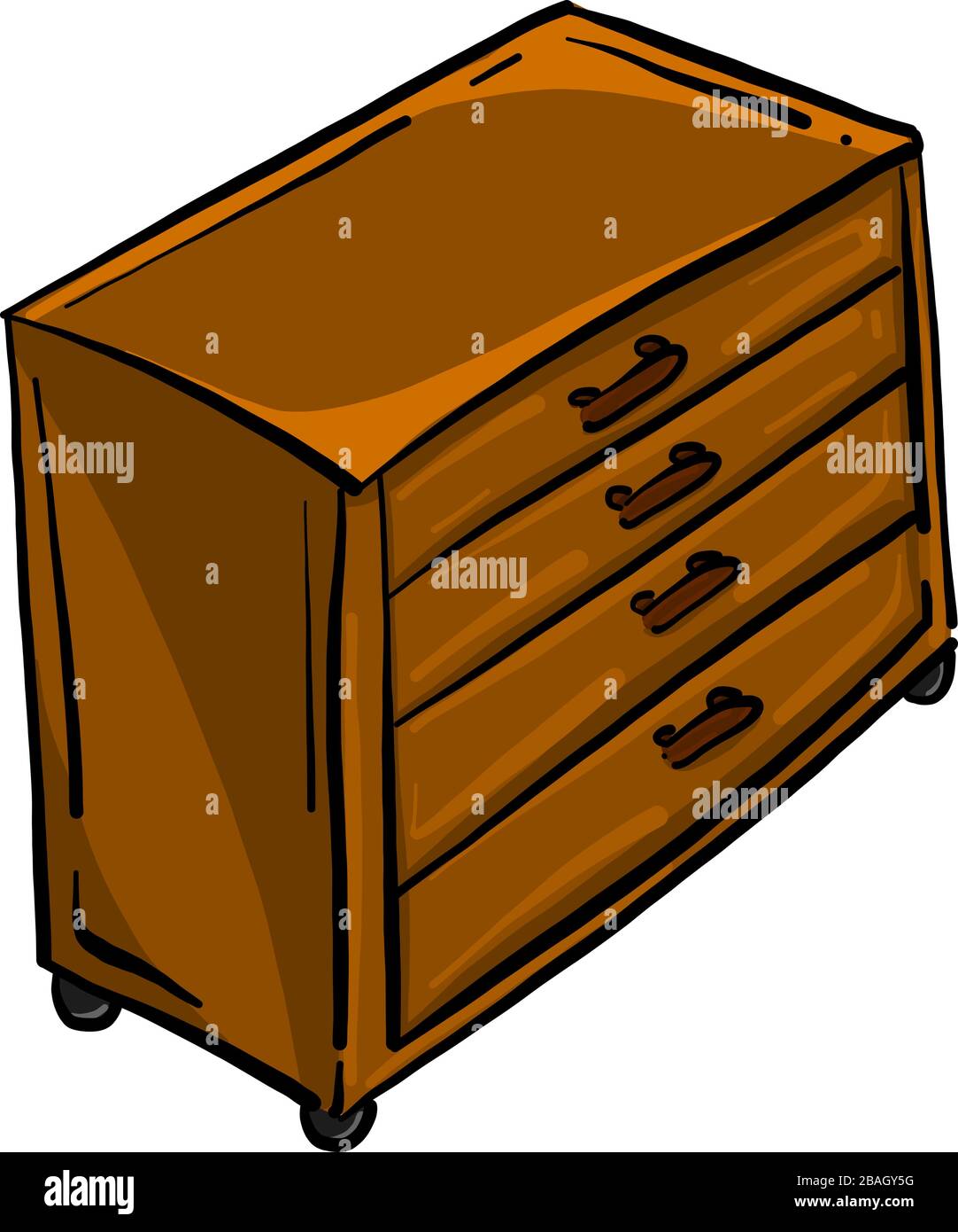 Piedistallo in legno, illustrazione, vettore su sfondo bianco Illustrazione Vettoriale