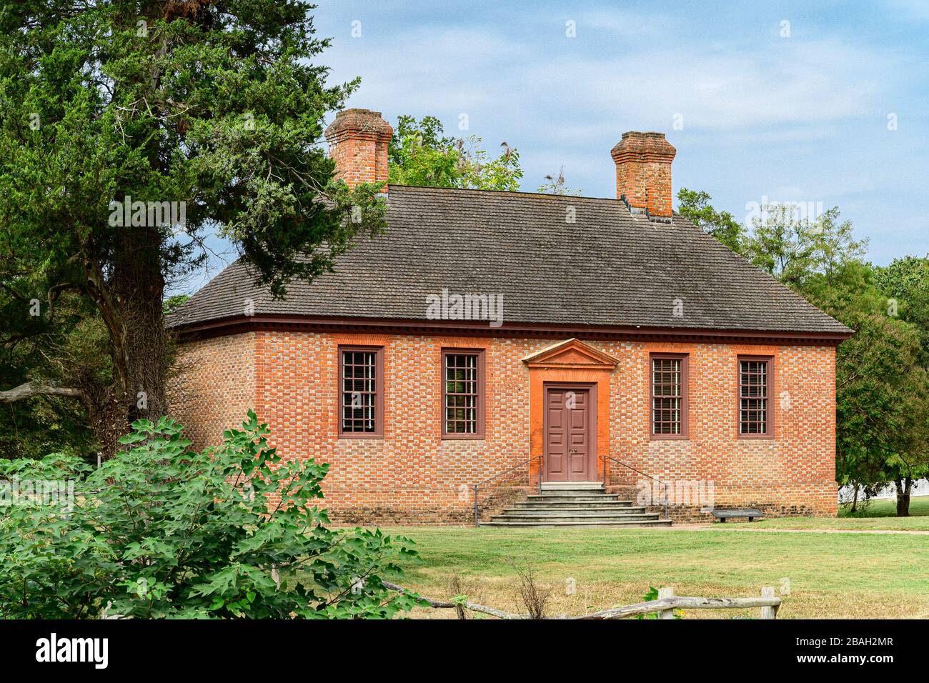 Colonial Williamsburg Secretary's Office adiacente al capitol. Foto Stock