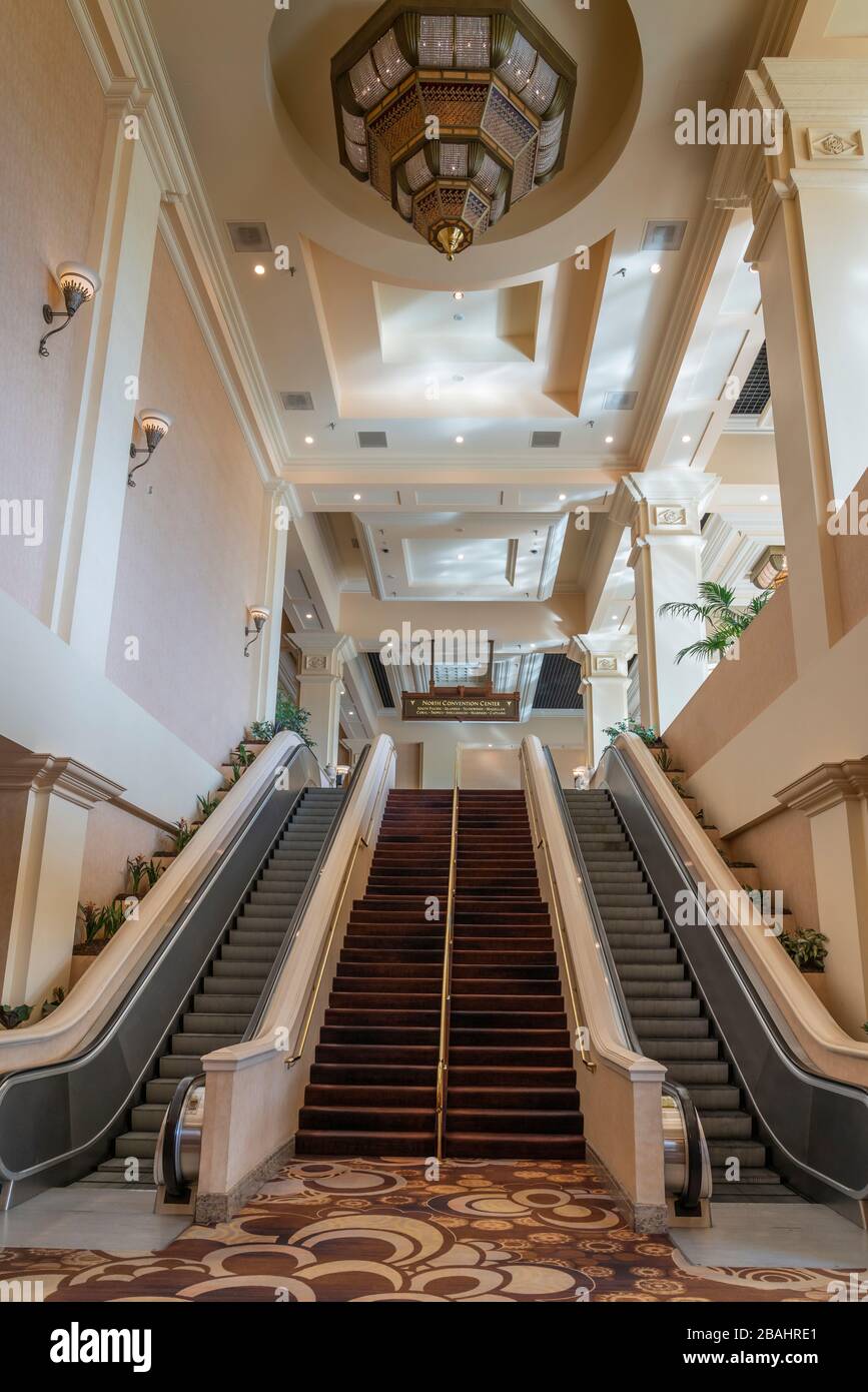 Il centro commerciale Mandalay Bay lungo lo Strip a Las Vegas, Nevada, USA. Foto Stock