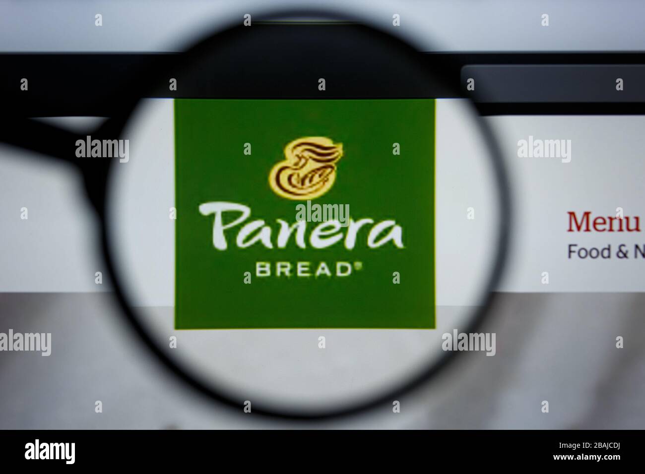 Los Angeles, California, Stati Uniti - 17 Jule 2019: Editoriale illustrativo del sito WEB PANERA BREAD. Logo PANERABREAD visibile sullo schermo. Foto Stock