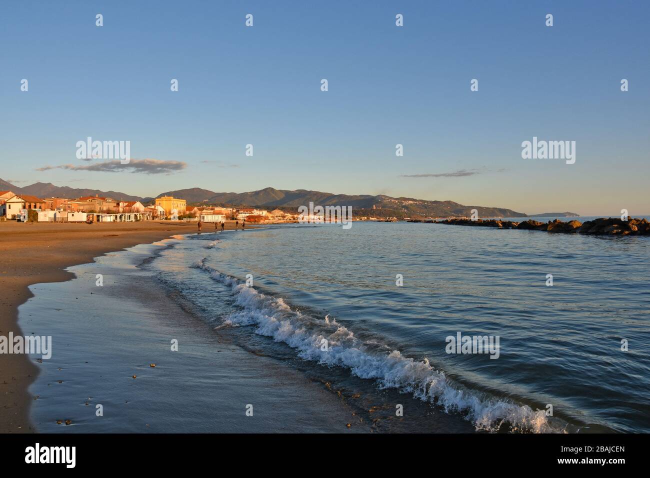 Una spiaggia nel Cilento in Italia Foto Stock