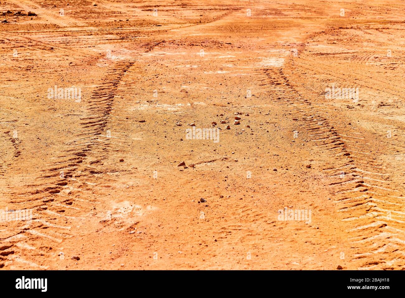 Pista stanca a terra. Vista prospettica. Foto Stock