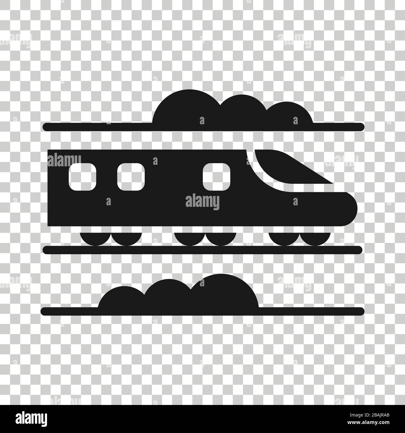 Icona della metropolitana in stile appartamento. Stazione metropolitana illustrazione vettoriale bianco su sfondo isolato. Ferrovia cargo business concetto. Illustrazione Vettoriale