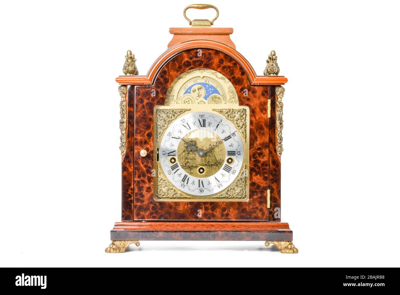 Un vecchio dettaglio orologio vintage Foto Stock