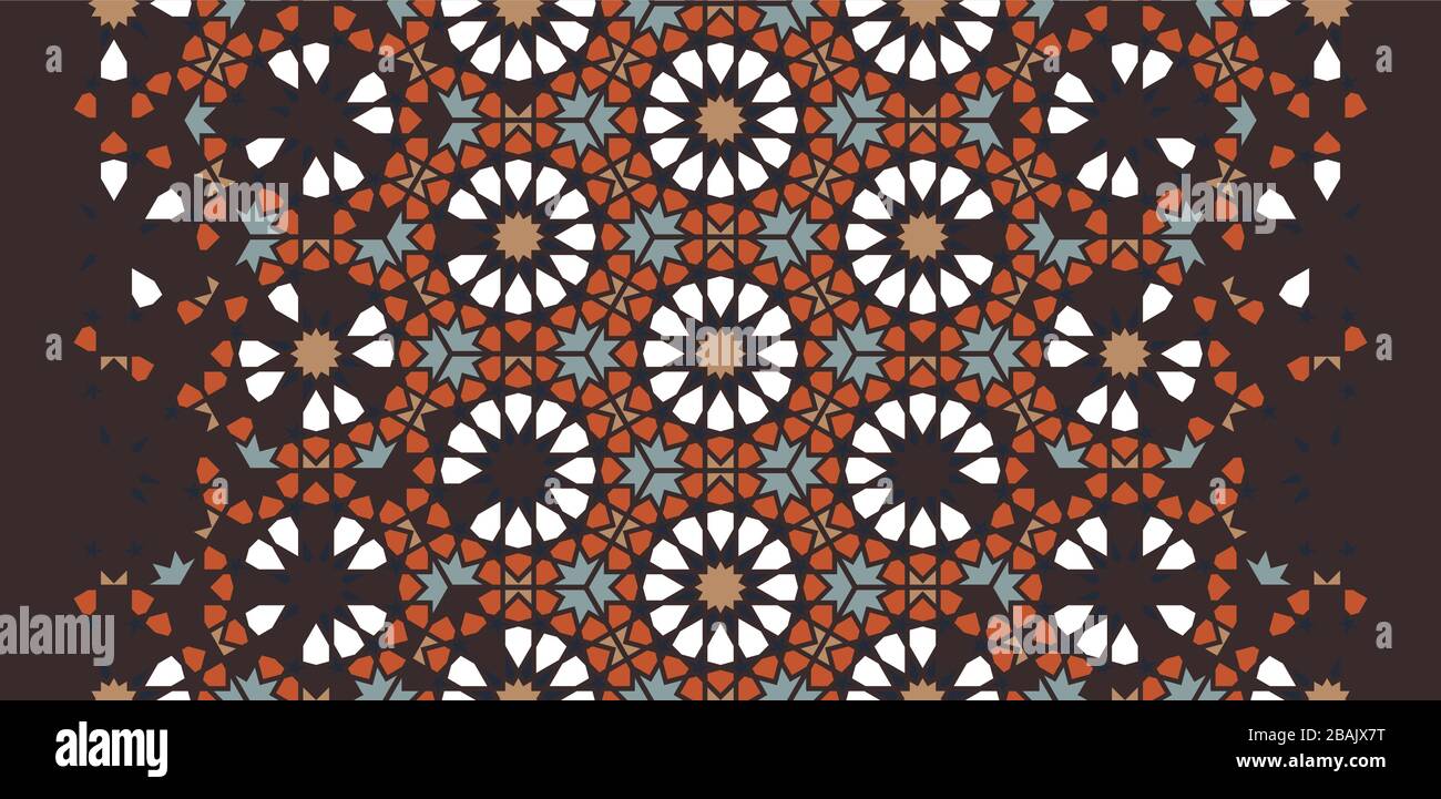 Arabesco marocchino ricco motivo vettoriale senza cuciture. Illustrazione Vettoriale