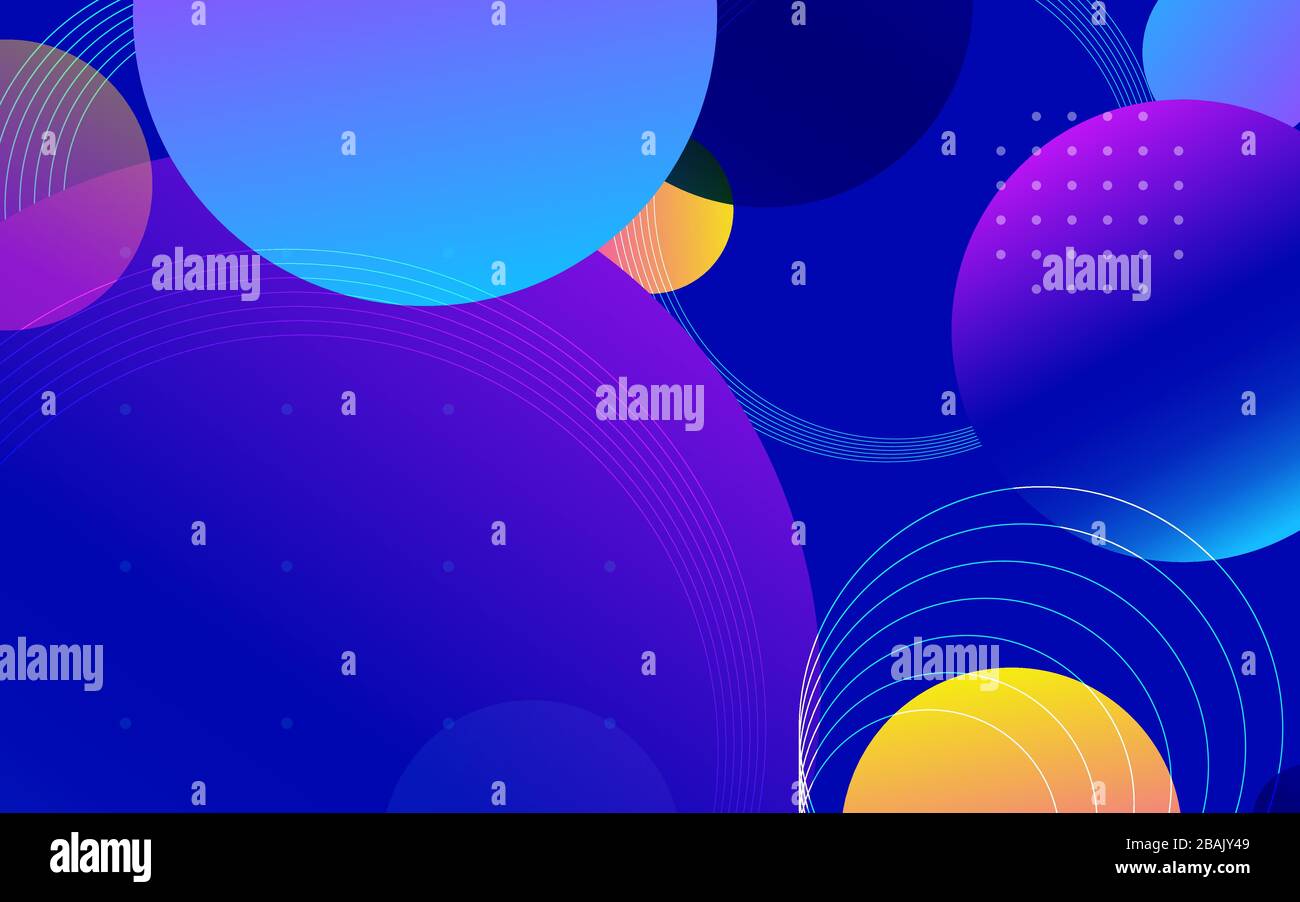 Composizione astratta e trendy delle forme del gradiente. Sfondo astratto moderno Hipster futuristico Illustrazione Vettoriale