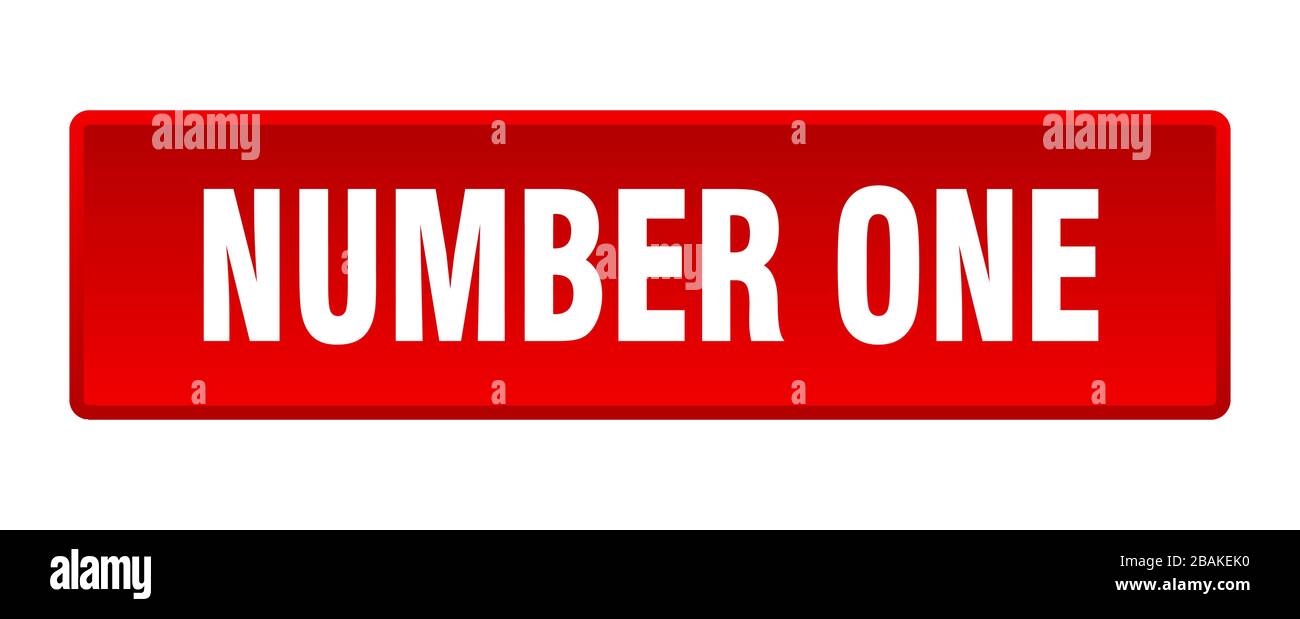 pulsante numero uno. pulsante rosso quadrato numero uno Illustrazione Vettoriale