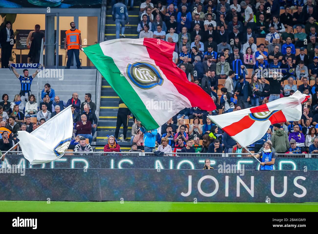 Tifosi del FC Internazionale durante la stagione calcistica 2019/20 immagini simboliche - Photo credit Fabrizio Carabelli /LM/ Foto Stock