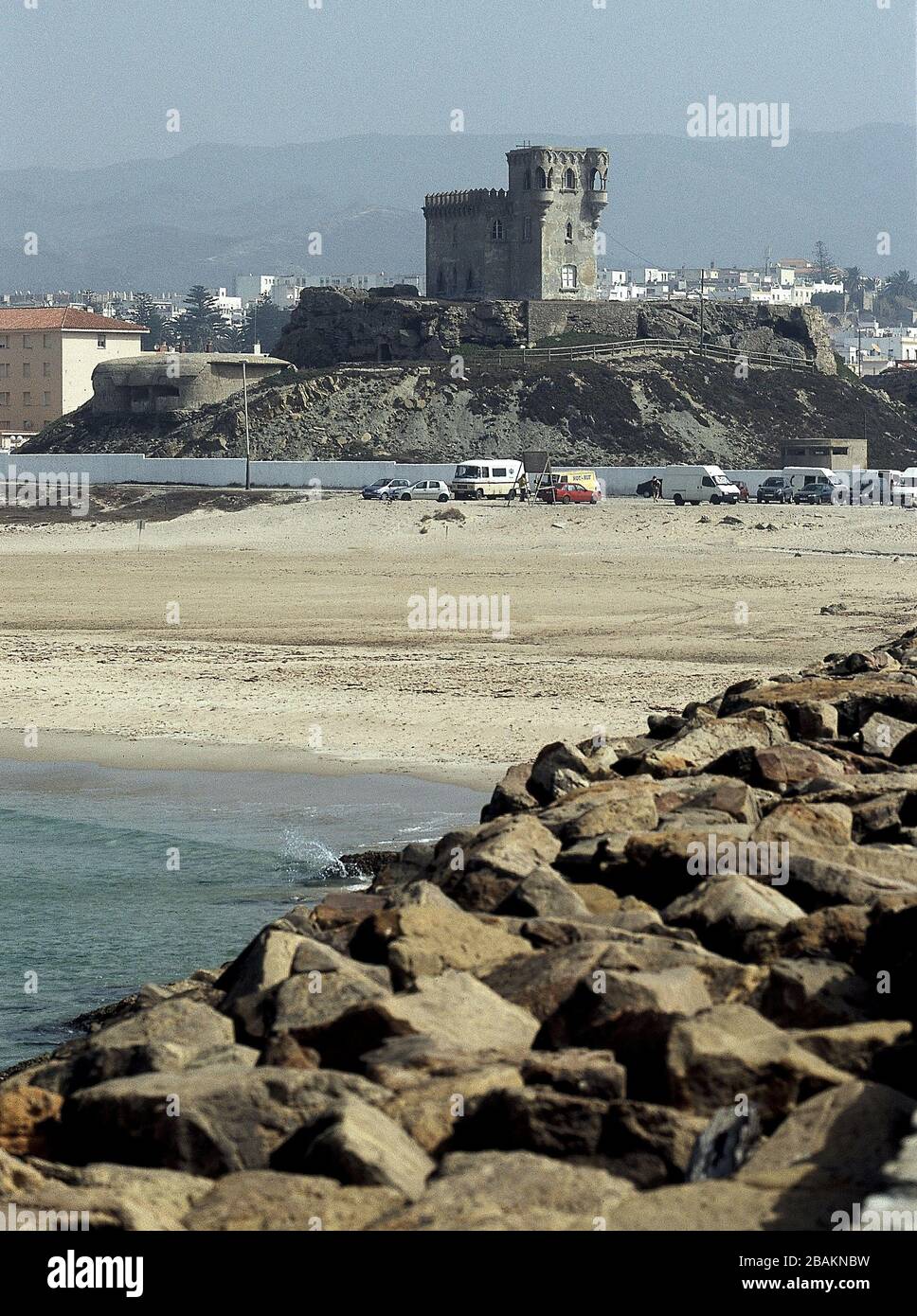 CASTILLO PALACIO DE SANTA CATALINA CONSTRUIDO IT 1929. UBICAZIONE: CASTILLO DE SANTA CATALINA. TARIFA. Cadice. SPAGNA. Foto Stock