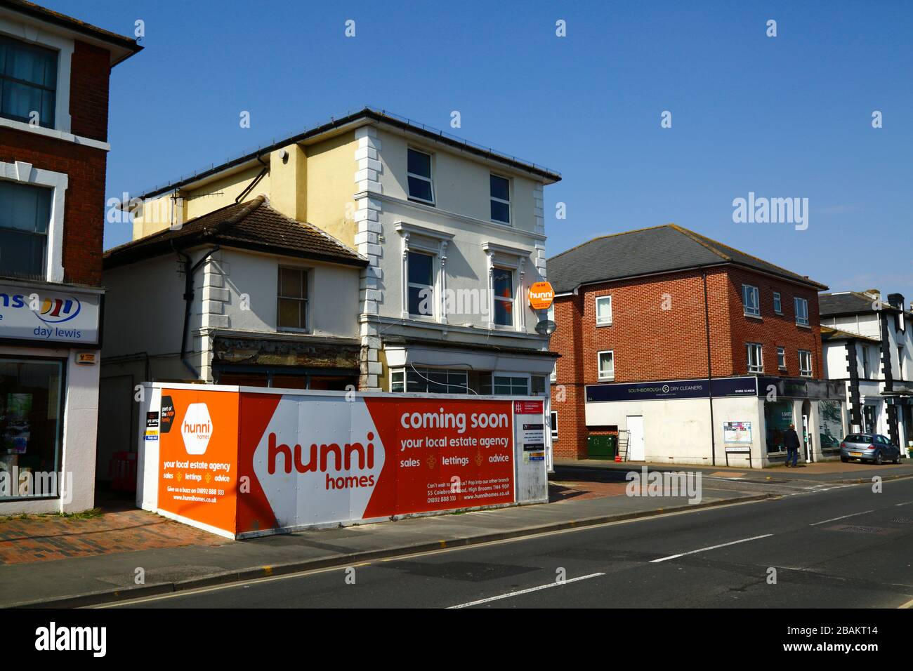 New Hunni Homes agenzia immobiliare in costruzione in progetto di ristrutturazione edilizia, Southborough, Kent, Inghilterra Foto Stock