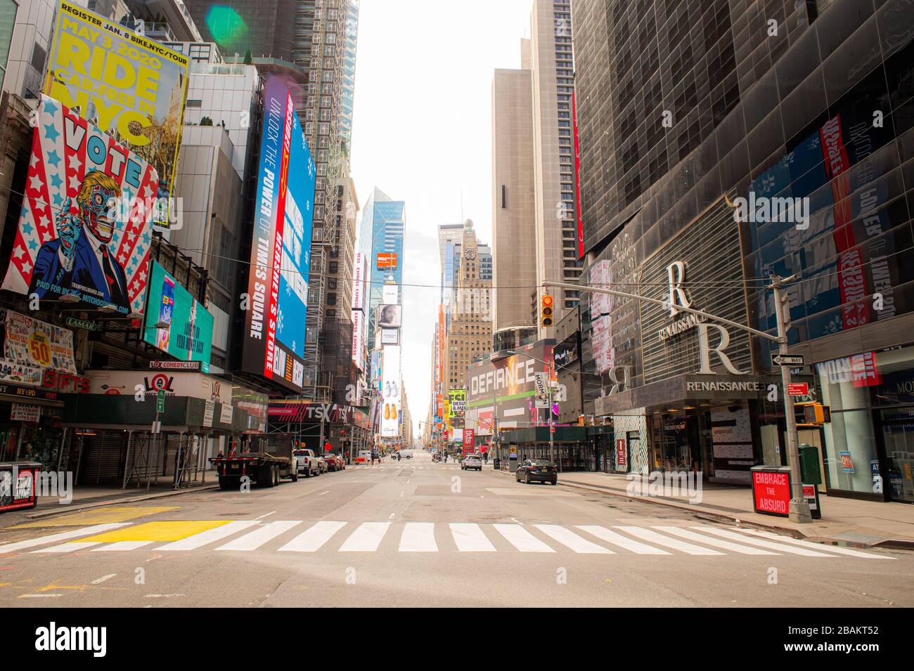 Strade vuote di NYC Foto Stock