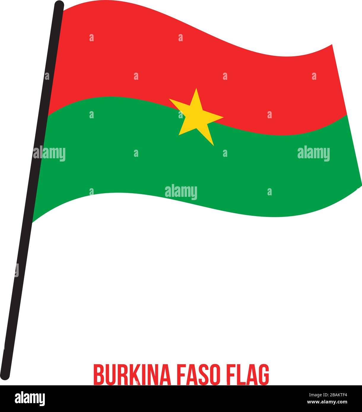 Il Burkina Faso Bandiera Sventola Illustrazione Vettoriale Su Sfondo Bianco Il Burkina Faso Bandiera Nazionale Immagine E Vettoriale Alamy