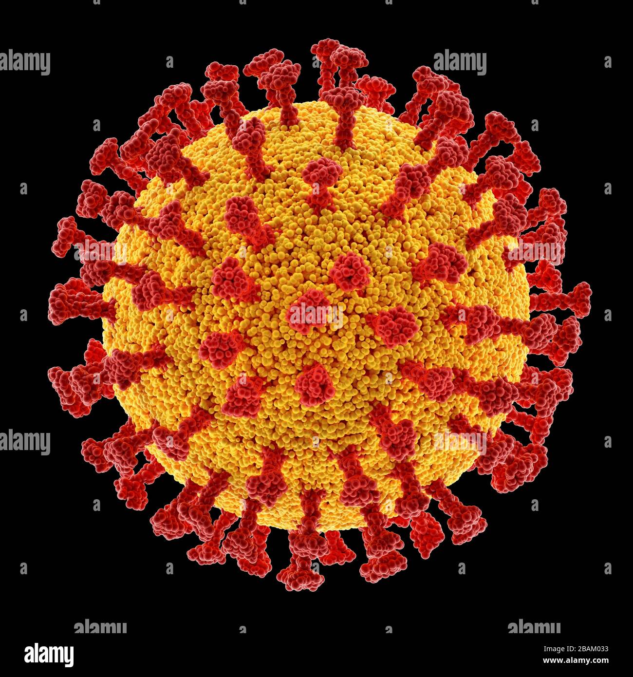 Virus concettuale con percorso di ritaglio incluso. La struttura di un virus. Covid-19, Coronavirus, influenza, HIV. Immagine concettuale delle malattie infettive. 3 Foto Stock