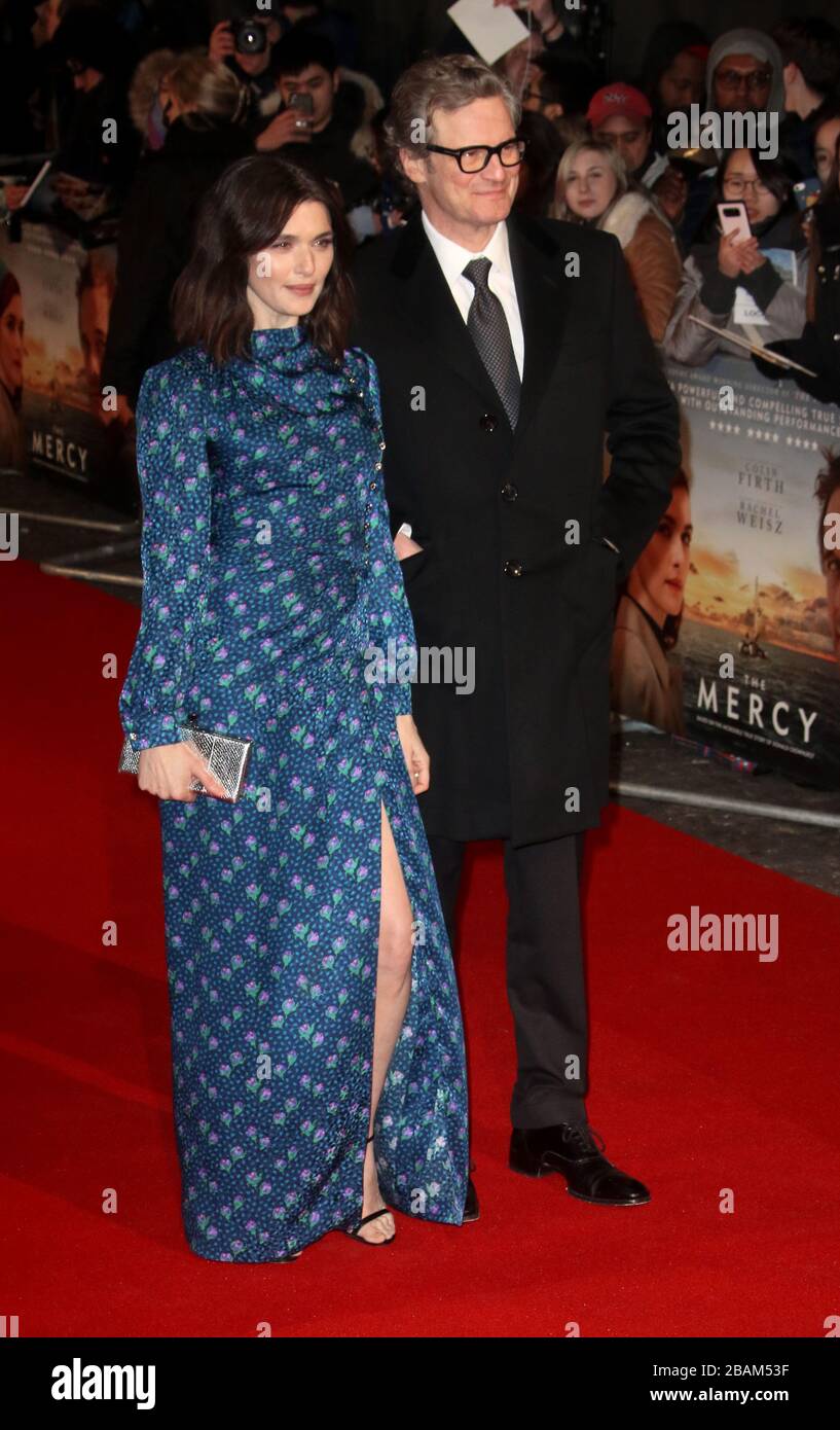 06 febbraio 2018 - Londra, Inghilterra, Regno Unito - gli spettacoli fotografici della prima mondiale della Misericordia: Rachel Weisz e Colin Firth Foto Stock