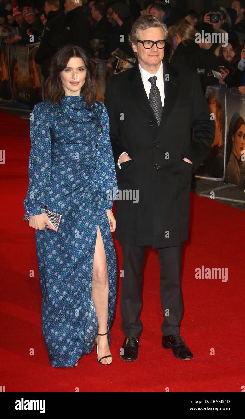 06 febbraio 2018 - Londra, Inghilterra, Regno Unito - gli spettacoli fotografici della prima mondiale della Misericordia: Rachel Weisz e Colin Firth Foto Stock