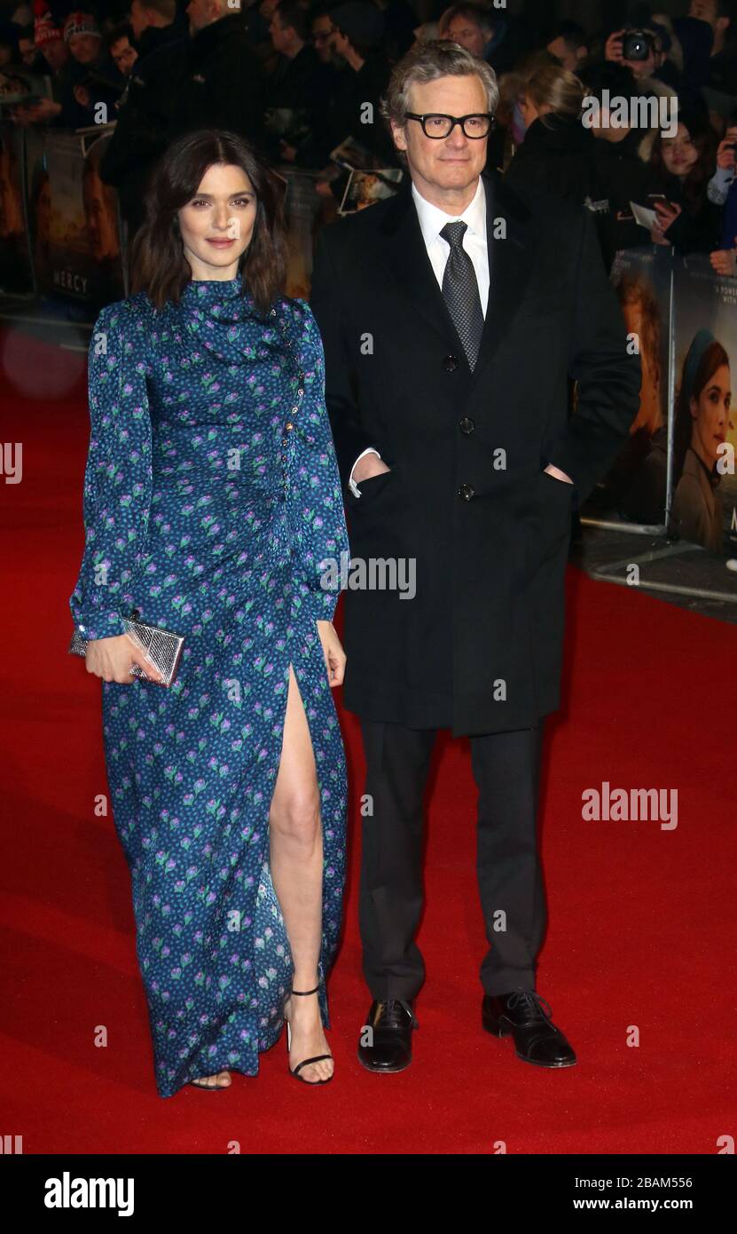 06 febbraio 2018 - Londra, Inghilterra, Regno Unito - gli spettacoli fotografici della prima mondiale della Misericordia: Rachel Weisz e Colin Firth Foto Stock