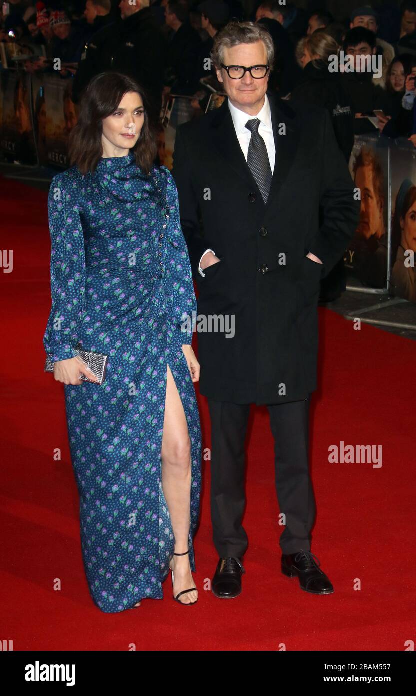 06 febbraio 2018 - Londra, Inghilterra, Regno Unito - gli spettacoli fotografici della prima mondiale della Misericordia: Rachel Weisz e Colin Firth Foto Stock