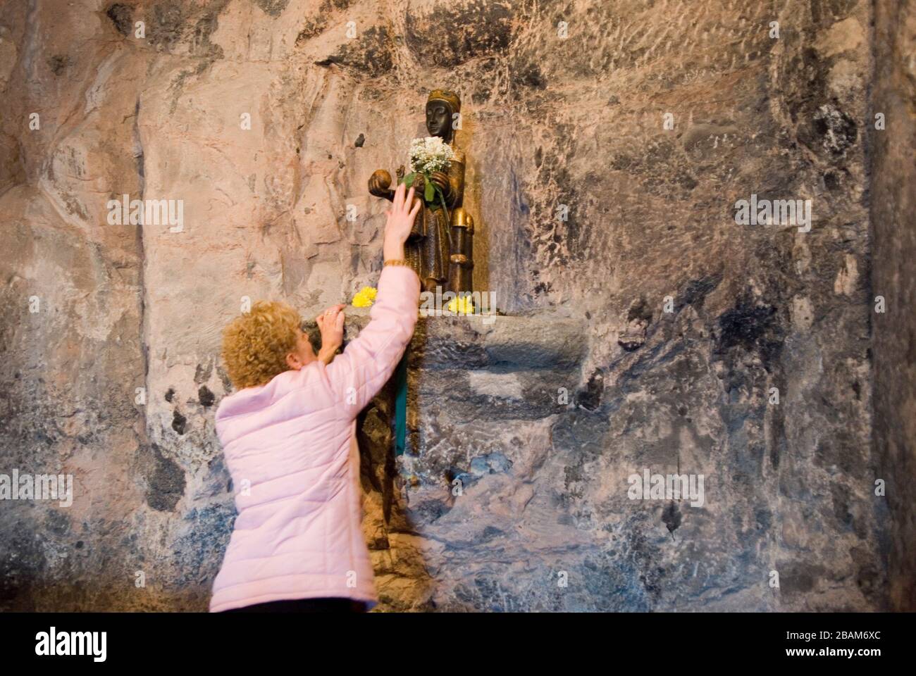 Santa cova, Verge de Montserrat, Montserrat, Catalogna, Europa Foto Stock