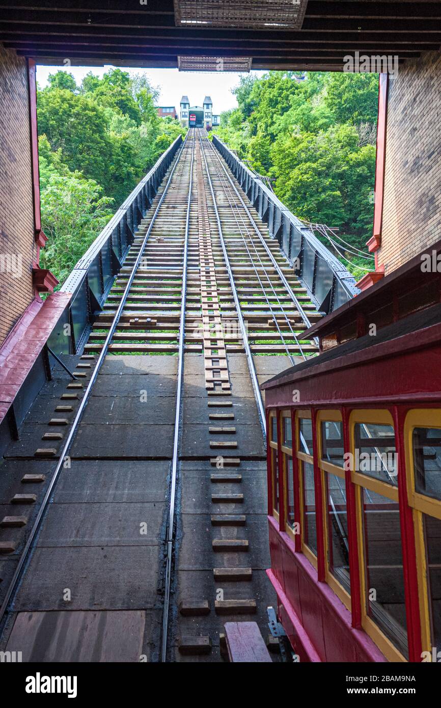 Dusquesne Incline, Pittsburgh, Pennsylvania Foto Stock