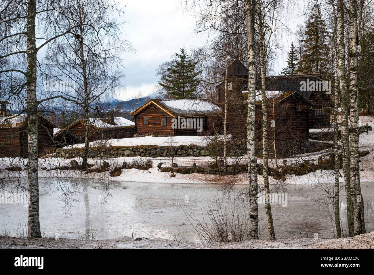 Museo all'aperto a Lillehammer, Norvegia Foto Stock