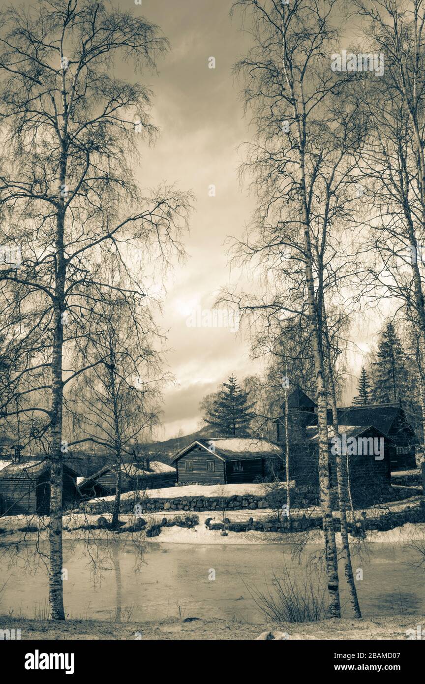 Museo all'aperto a Lillehammer, Norvegia Foto Stock