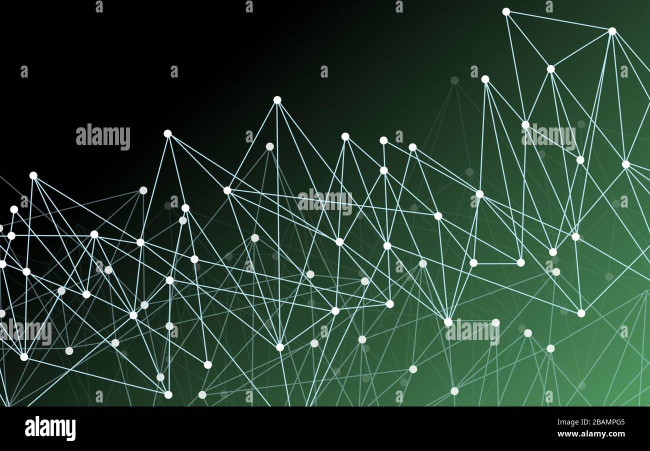 Collegamenti dati astratti; che illustrano l'interconnettività e i miglioramenti. Foto Stock