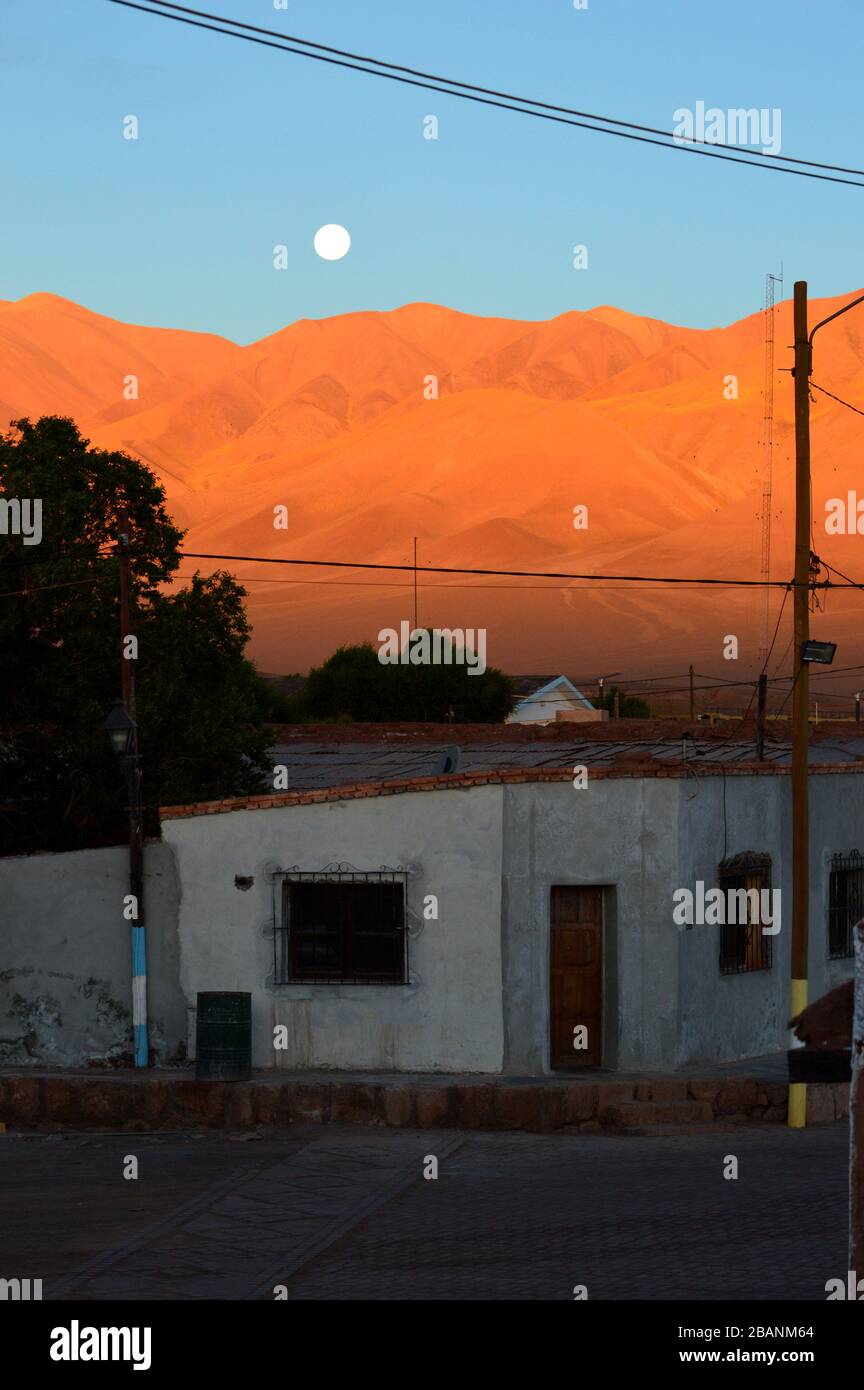 Bel tramonto a Tolar Grande, Salta, Argentina. Foto Stock