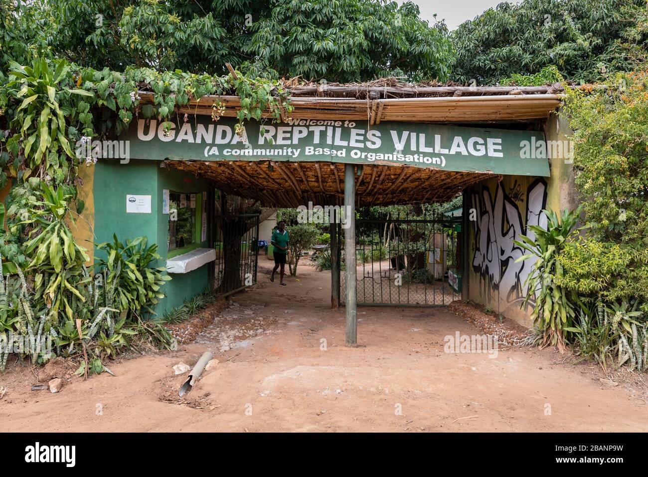 Uganda rettili Village, Entebbe, Uganda Foto Stock