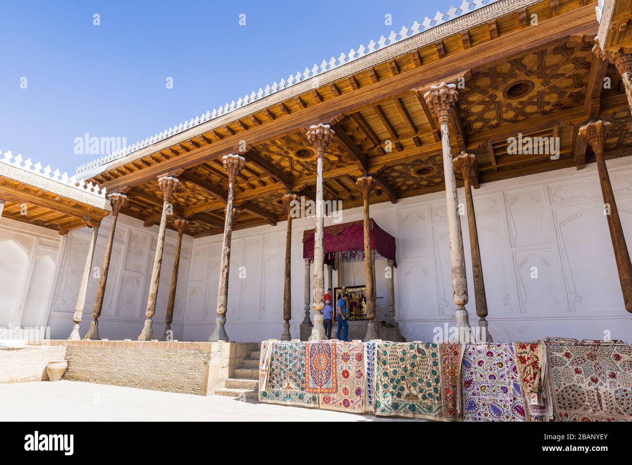 Corte di accoglienza e di incoronazione, nella fortezza di Ark, Bukhara, Buchara, Uzbekistan, Asia centrale, Asia Foto Stock